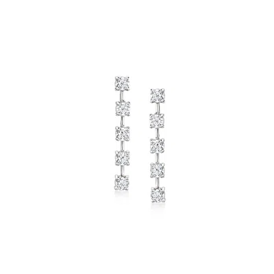 Ross-simons 1.50 Ct. T.w. Lab Grown Diamond Linear Drop Earrings In 14kt White Gold