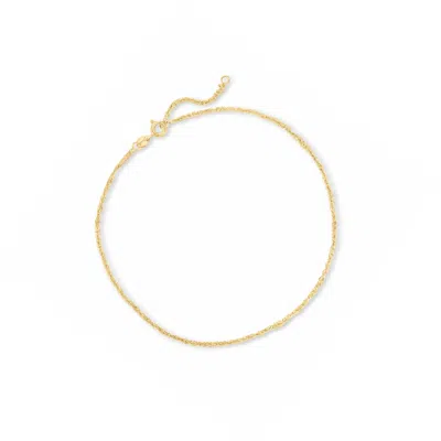 Ross-simons 1.5mm 10kt Yellow Gold Singapore-chain Anklet
