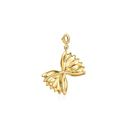 Ross-simons 18kt Gold Over Sterling Bowtie Pasta Charm