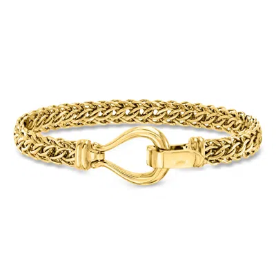 Ross-simons 18kt Gold Over Sterling Cestina-link Bracelet