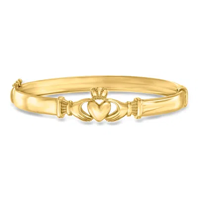 Ross-simons 18kt Gold Over Sterling Claddagh Bangle Bracelet
