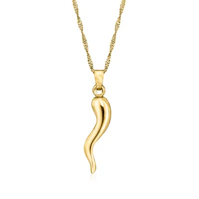 Ross-simons 18kt Gold Over Sterling Italian Horn Pendant Necklace