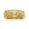Ross-simons 18kt Gold Over Sterling Scrollwork Ring In Gold