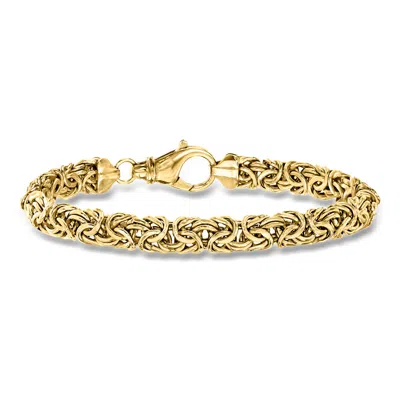 Ross-simons 18kt Gold Over Sterling Silver Small Byzantine Bracelet