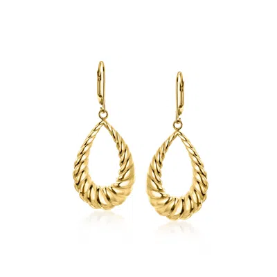 Ross-simons 18kt Gold Over Sterling Twisted Teardrop Earrings