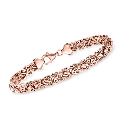 Ross-simons 18kt Rose Gold Over Sterling Byzantine Bracelet