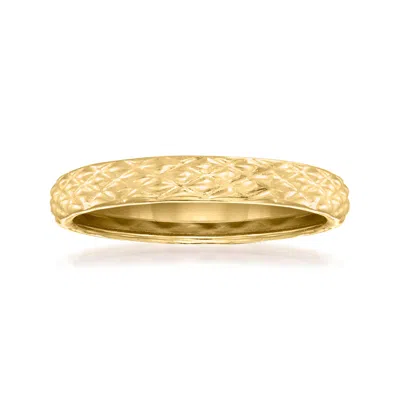 Ross-simons 18kt Yellow Gold Quilted Textured Ring