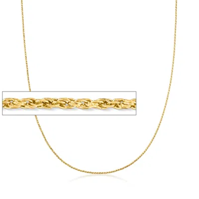 Ross-simons 1mm 10kt Yellow Gold Adjustable Rope-chain Necklace