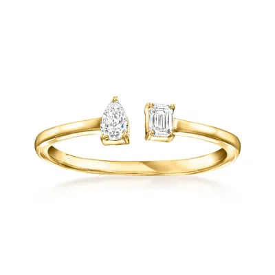 Ross-simons .20 Ct. T.w. Lab Grown Diamond Toi Et Moi Ring In 14kt Yellow Gold