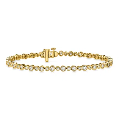 Ross-simons 2.00 Ct. T.w. Bezel-set Lab Grown Diamond Tennis Bracelet In 10kt Yellow Gold