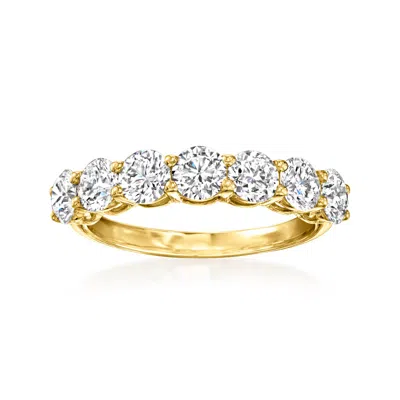 Ross-simons 2.00 Ct. T.w. Lab Grown Diamond Seven-stone Ring In 14kt Yellow Gold In Red
