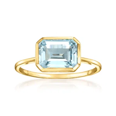 Ross-simons 2.50 Carat Sky Blue Topaz Ring In 14kt Yellow Gold