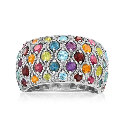 Ross-simons 2.60 Ct. T.w. Multi-gemstone Ring In Sterling Silver