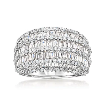 Ross-simons 3.00 Ct. T.w. Cz Dome Ring In Sterling Silver