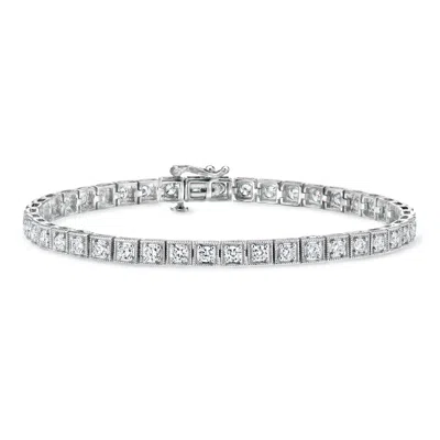 Ross-simons 3.00 Ct. T.w. Lab Grown Diamond Tile Bracelet In Sterling Silver