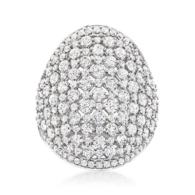 Ross-simons 3.50 Ct. T.w. Lab Grown Diamond Cocktail Ring In 14kt White Gold In Silver