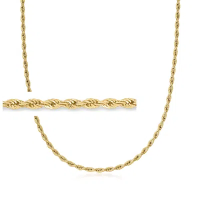 Ross-simons 3mm Men's 18kt Gold Over Sterling Rope-chain Necklace