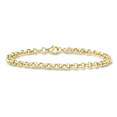 Ross-simons 4mm 10kt Yellow Gold Rolo-link Bracelet
