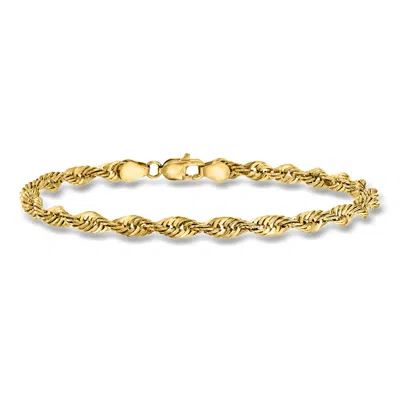 Ross-simons 4mm 14kt Yellow Gold Rope-chain Bracelet