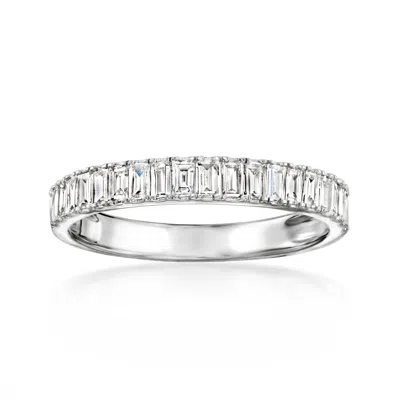 Ross-simons .50 Ct. T.w. Baguette Lab Grown Diamond Eternity Band In Sterling Silver