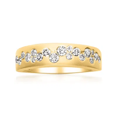Ross-simons .50 Ct. T.w. Diamond Bubble Ring In 14kt Yellow Gold