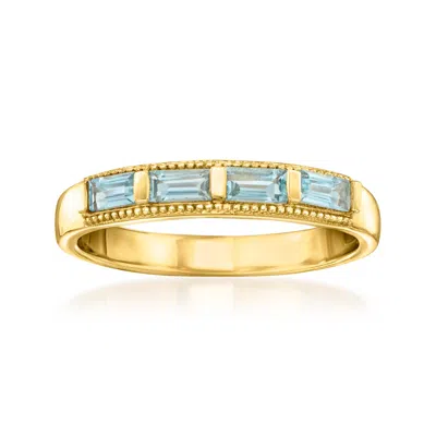 Ross-simons .50 Ct. T.w. Sky Blue Topaz Ring In 18kt Gold Over Sterling