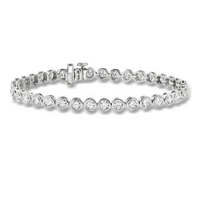 Ross-simons 5.00 Ct. T.w. Bezel-set Lab Grown Diamond Bracelet In Sterling Silver