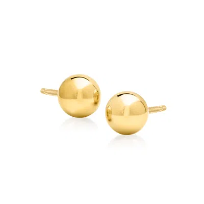 Ross-simons 5mm 14kt Yellow Gold Ball Stud Earrings