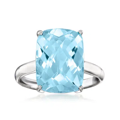 Ross-simons 6.50 Carat Sky Blue Topaz Ring In Sterling Silver