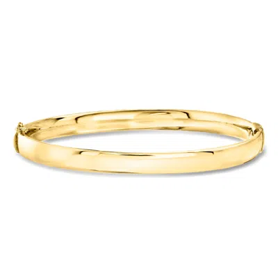 Ross-simons 6mm 18kt Gold Over Sterling Oval Bangle Bracelet