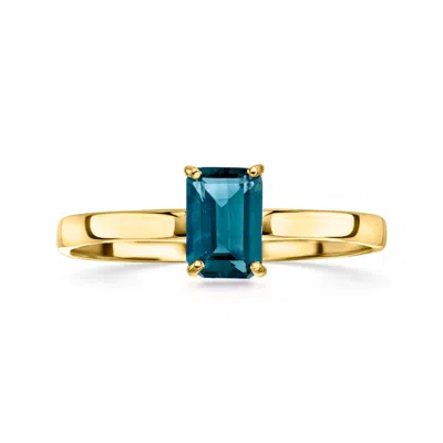 Ross-simons .70 Carat London Blue Topaz Ring In 10kt Yellow Gold In Multi