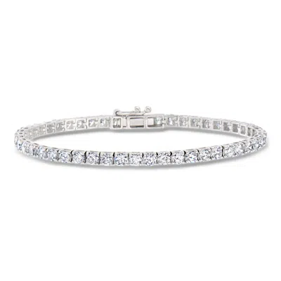 Ross-simons 7.00 Ct. T.w. Lab Grown Diamond Tennis Bracelet In Platinum In Silver