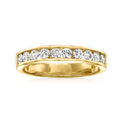 Ross-simons .75 Ct. T.w. Channel-set Diamond Wedding Band In 14kt Yellow Gold