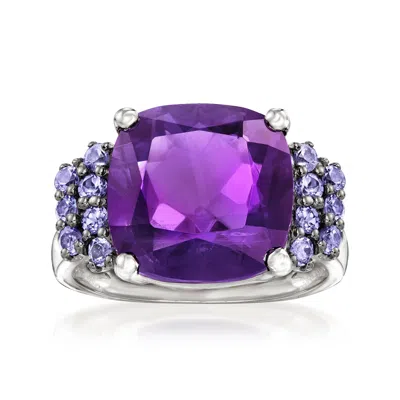 Ross-simons Amethyst And . Tanzanite Ring In Sterling Silver In Purple