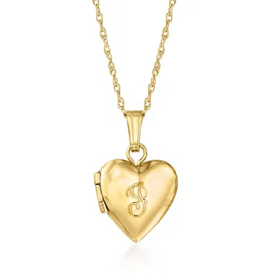 Ross-simons Baby's 14kt Yellow Gold Personalized Heart Locket Necklace