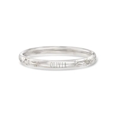 Ross-simons Baby's Sterling Silver Personalized Bangle Bracelet
