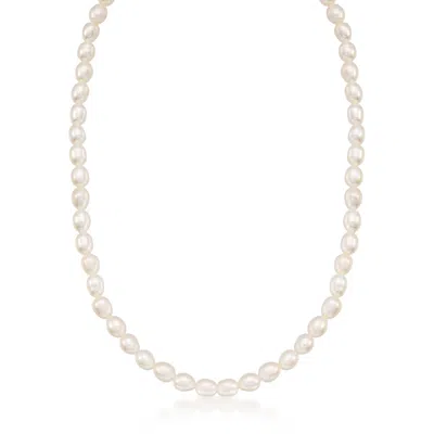 Ross-simons Baby/children's 4-4.5mm Cultured Pearl Necklace With 14kt Yellow Gold