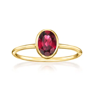 Ross-simons Bezel-set Rhodolite Garnet Ring In 14kt Yellow Gold In Purple