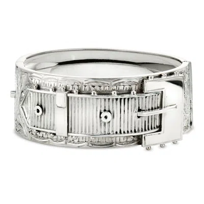 Pre-owned Ross-simons C. 1884 Vintage Sterling Silver Buckle Bracelet