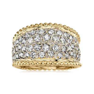 Pre-owned Ross-simons C. 1980 Vintage 2.00 Ct. T.w. Diamond Cluster Ring In 14kt Yellow Gold
