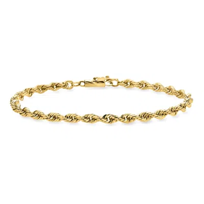 Pre-owned Ross-simons C. 1980 Vintage 3.5mm 14kt Yellow Gold Rope-chain Bracelet