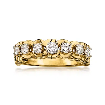 Pre-owned Ross-simons C. 1980 Vintage .70 Ct. T.w. Diamond Ring In 14kt Yellow Gold
