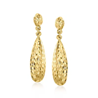 Pre-owned Ross-simons C. 1990 Vintage 14kt Yellow Gold Drop Earrings