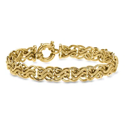 Pre-owned Ross-simons C. 1990 Vintage 14kt Yellow Gold Fancy Link Bracelet