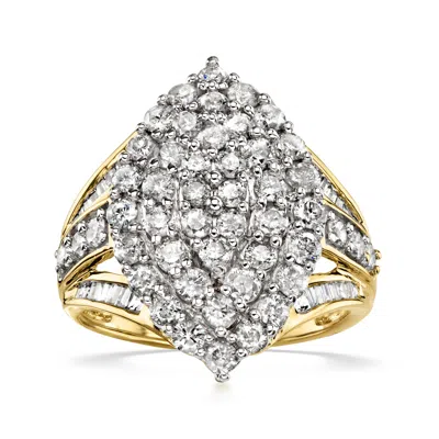 Pre-owned Ross-simons C. 1990 Vintage 2.20 Ct. T.w. Diamond Ring In 10kt Yellow Gold