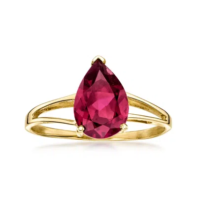 Pre-owned Ross-simons C. 1990 Vintage 2.50 Carat Rhodolite Garnet Ring In 14kt Yellow Gold