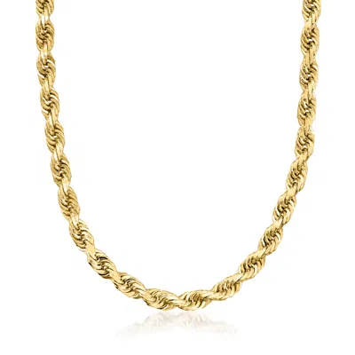 Pre-owned Ross-simons C. 1990 Vintage 5.6mm 14kt Yellow Gold Rope-chain Necklace