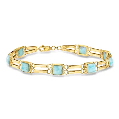 Pre-owned Ross-simons C. 1990 Vintage Howlite Bracelet In 14kt Yellow Gold