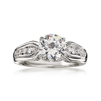 Pre-owned Ross-simons C. 2000 Vintage 2.05 Ct. T.w. Cz Ring In Sterling Silver