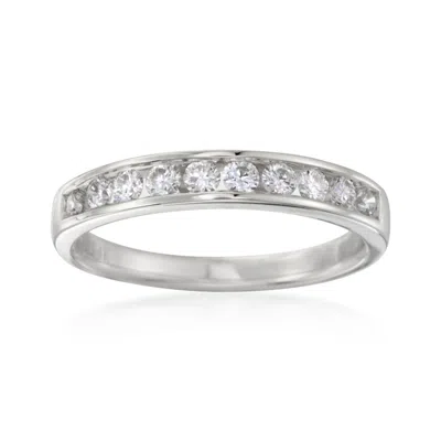Ross-simons Channel-set Diamond Ring In 14kt White Gold In Silver